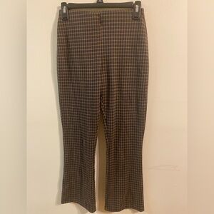 Women's Urban Outfitters Brown Black Plaid Flare Leg Pants Size Small‎